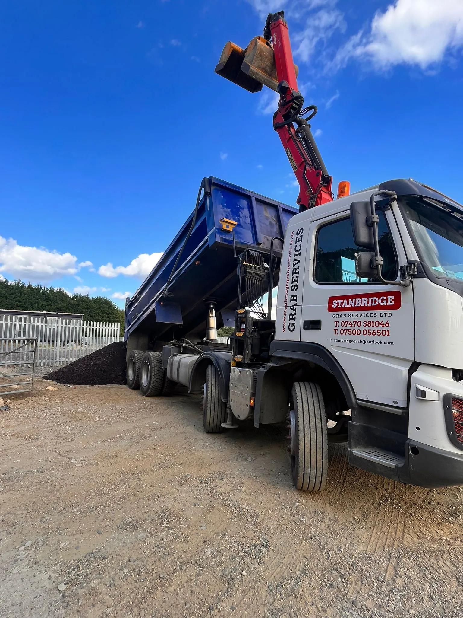 pavement and soil in lorry